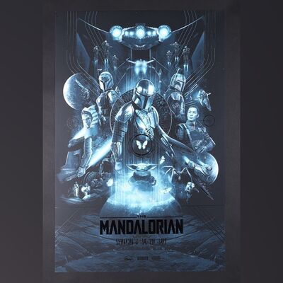 Lot #527 - MANDALORIAN, THE (T.V. SERIES, 2019 - PRESENT) - Hand-Numbered Limited Edition Print by Fraser Gillespie, 2021