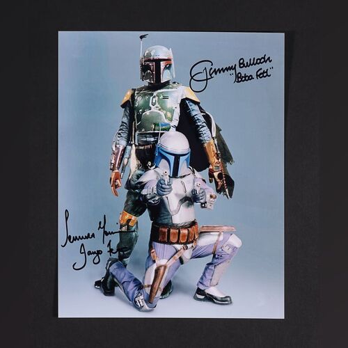 Lot #532 - STAR WARS: THE COMPLETE SAGA - Jeremy Bulloch and Temuera Morrison Autographed Publicity Still