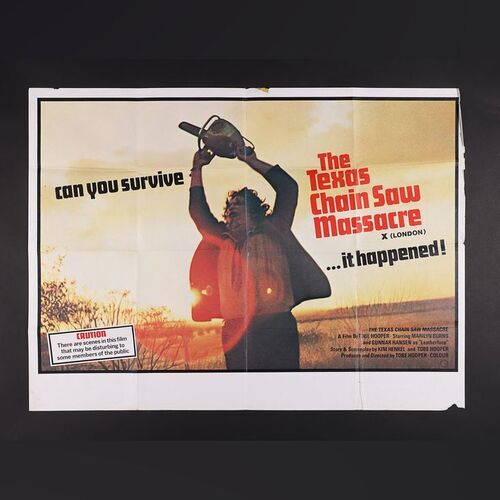 Lot #545 - THE TEXAS CHAIN SAW MASSACRE (1974) - UK Quad - London, 1974