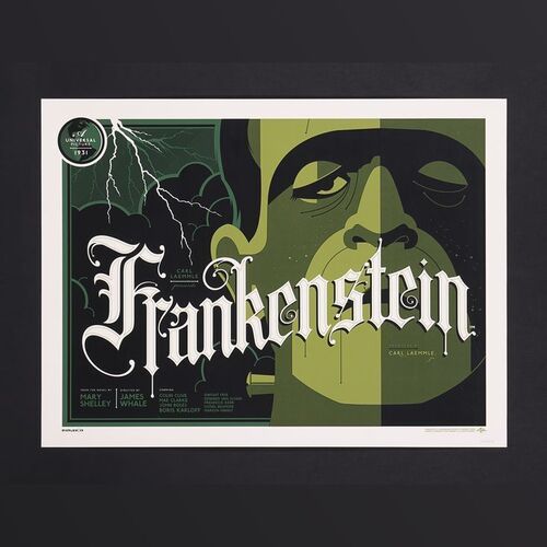 Lot #563 - UNIVERSAL MONSTERS - Dark Hall Mansion Archive: Four Hand-Numbered Limited Edition Regular Prints by Tom Whalen, 2013