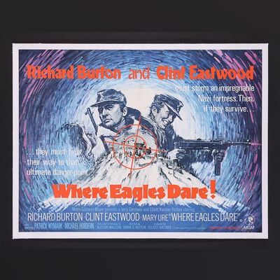 Lot #599 - WHERE EAGLES DARE (1968) - UK Quad - Style A - Linen Backed, 1968