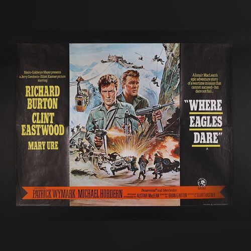 Lot #601 - WHERE EAGLES DARE (1968) - UK Quad, 1972