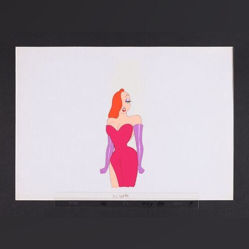 Lot #605 - WHO FRAMED ROGER RABBIT (1988) - Hand-painted Jessica Rabbit "All Teeth" Animation Cel