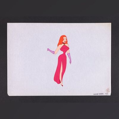 Lot #606 - WHO FRAMED ROGER RABBIT (1988) - Hand-painted Jessica Rabbit Early Concept Animation Cel