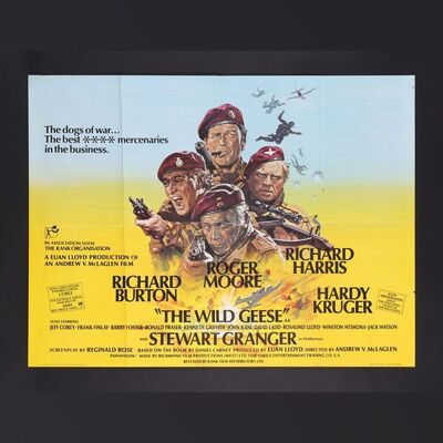 Lot #608 - THE WILD GEESE (1978) - UK Quad and Two Press and Marketing Campaign Books, 1978