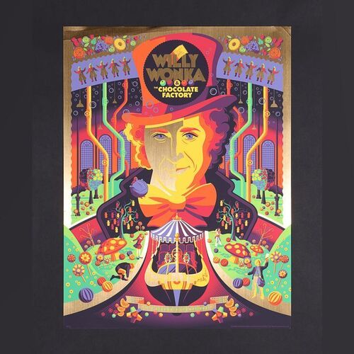 Lot #612 - WILLY WONKA AND THE CHOCOLATE FACTORY (1971) - Dark Hall Mansion Archive: Hand-Numbered Private Proof Regular Foil Print by Tom Whalen, 2017