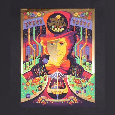 Lot #612 - WILLY WONKA AND THE CHOCOLATE FACTORY (1971) - Dark Hall Mansion Archive: Hand-Numbered Private Proof Regular Foil Print by Tom Whalen, 2017