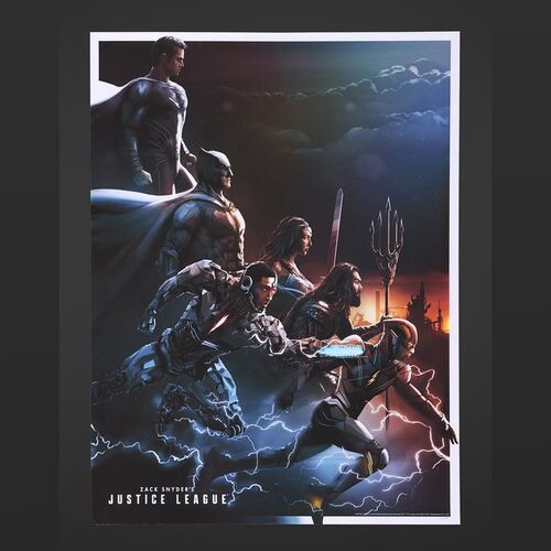 Lot #619 - ZACK SNYDER'S JUSTICE LEAGUE (2021) - Two Matching Hand-Numbered Limited Edition Prints by Andy Fairhurst, 2022