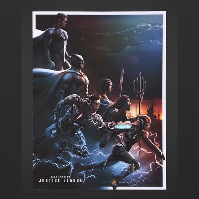 Lot #619 - ZACK SNYDER'S JUSTICE LEAGUE (2021) - Two Matching Hand-Numbered Limited Edition Prints by Andy Fairhurst, 2022