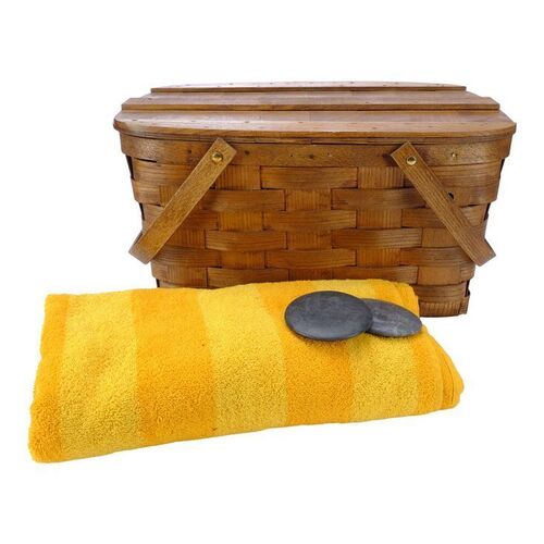 Lot # 2: A Series of Unfortunate Events (TV Series) - The Baudelaires' Briny Beach Picnic Basket and Two "X" Marked Skipping Stones