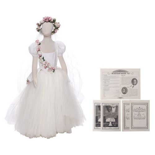 Lot # 6: A Series of Unfortunate Events (TV Series) - Violet's Photo Double Wedding Dress and Marvelous Marriage Playbills