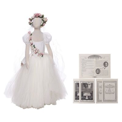 Lot # 6: A Series of Unfortunate Events (TV Series) - Violet's Photo Double Wedding Dress and Marvelous Marriage Playbills