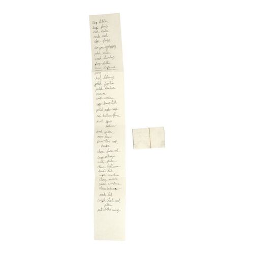 Lot # 7: A Series of Unfortunate Events (TV Series) - Count Olaf's Chore Lists for the Baudelaires