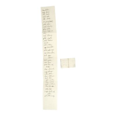 Lot # 7: A Series of Unfortunate Events (TV Series) - Count Olaf's Chore Lists for the Baudelaires