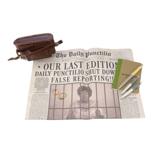 Lot # 12: A Series of Unfortunate Events (TV Series) - Mrs. Poe's Notebook, Pens, and Camera with Daily Punctilio Newspaper