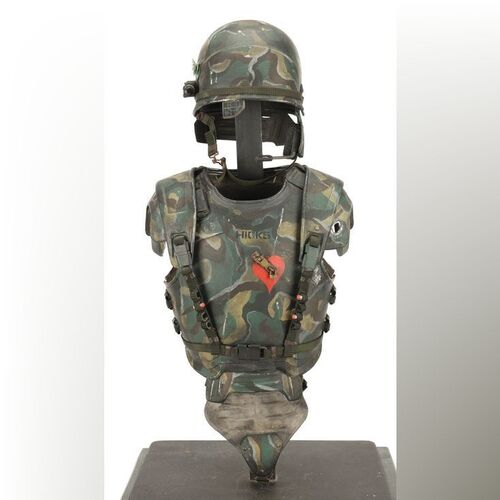 Lot #16: ALIENS (1986) - Terry English Colonial Marine Armour Miniature Autographed by Michael Biehn