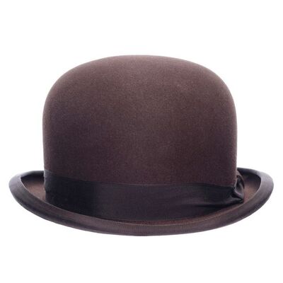 Lot #27: THE AVENGERS (T.V. SERIES, 1961 - 1969) - John Steed's (Patrick Macnee) Bowler Hat with Macnee-autographed Photograph