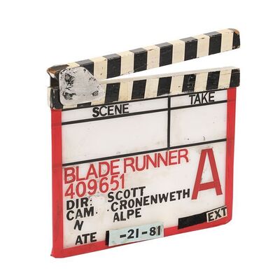 Lot #79: BLADE RUNNER (1982) - Geoff Hutchins Collection: Production Clapperboard