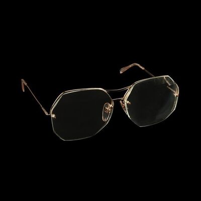 Lot #84: BLADE RUNNER (1982) - Geoff Hutchins Collection: Eldon Tyrell's (Joe Turkel) Prototype Glasses