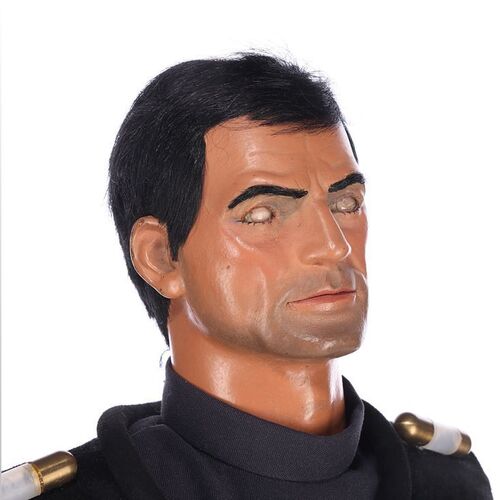 Lot #100: CAPTAIN SCARLET AND THE MYSTERONS (TV SERIES, 1967-1968) - Captain Black Head with Replica Body and Costume