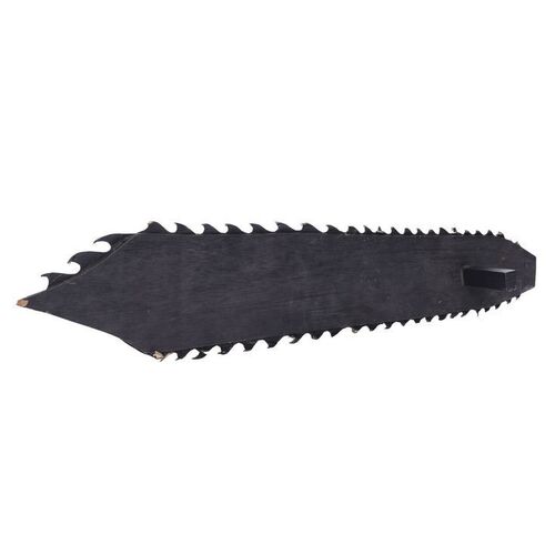 Lot #126: EVIL DEAD II (1987) - Ash's (Bruce Campbell) Chainsaw Blade from Alternate Opening