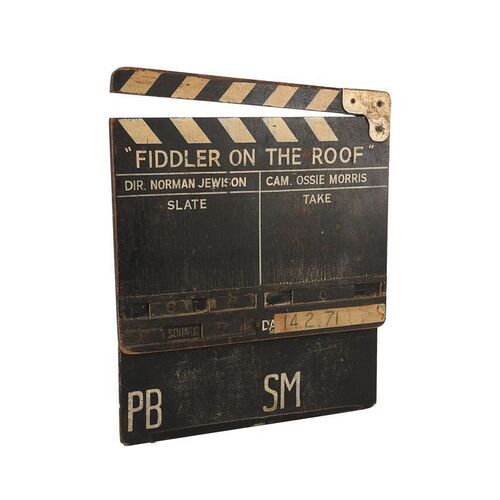 Lot #132: FIDDLER ON THE ROOF (1971) - Production Clapperboard