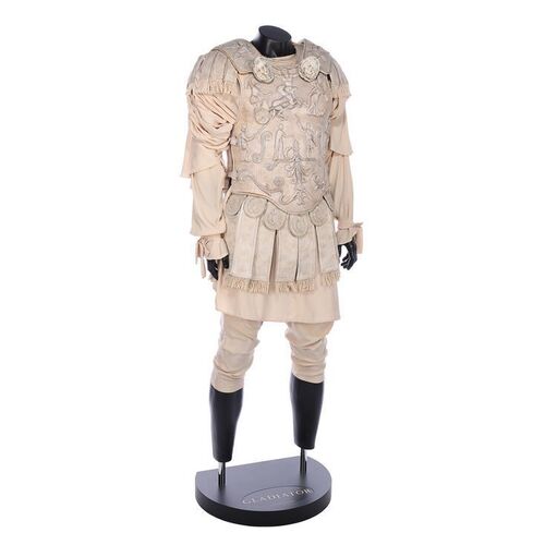 Lot #158: GLADIATOR (2000) - Commodus' (Joaquin Phoenix) Screen-matched Arena Costume