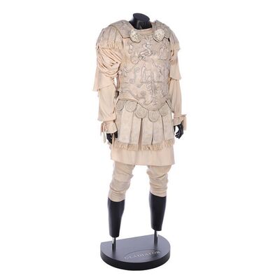 Lot #158: GLADIATOR (2000) - Commodus' (Joaquin Phoenix) Screen-matched Arena Costume