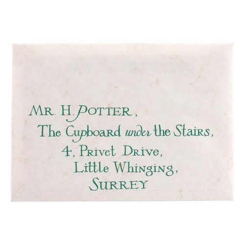 Lot #179: HARRY POTTER AND THE PHILOSOPHER'S STONE (2001) - Harry Potter's (Daniel Radcliffe) Hogwarts Acceptance Letter