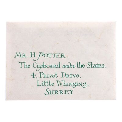Lot #179: HARRY POTTER AND THE PHILOSOPHER'S STONE (2001) - Harry Potter's (Daniel Radcliffe) Hogwarts Acceptance Letter