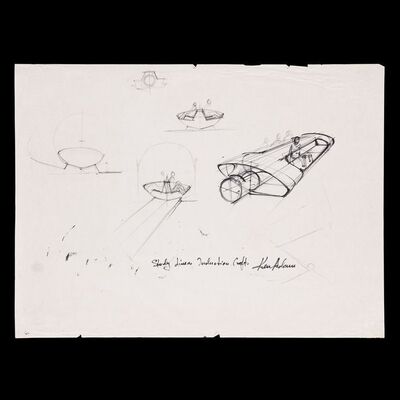 Lot #212: JAMES BOND: THE SPY WHO LOVED ME (1977) - Ken Adam Signed Production Design Sketches of Liparus Linear Induction Craft