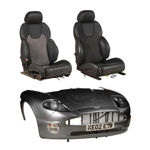 Lot #216: JAMES BOND: DIE ANOTHER DAY (2002) - SFX Aston Martin V12 Vanquish Front End, Numberplate and Front Seats