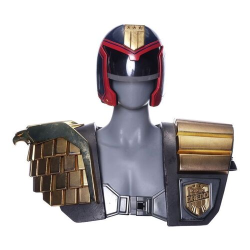 Lot #224: JUDGE DREDD (1995) - Judge Joseph Dredd's (Sylvester Stallone) Helmet and Shoulder Armor