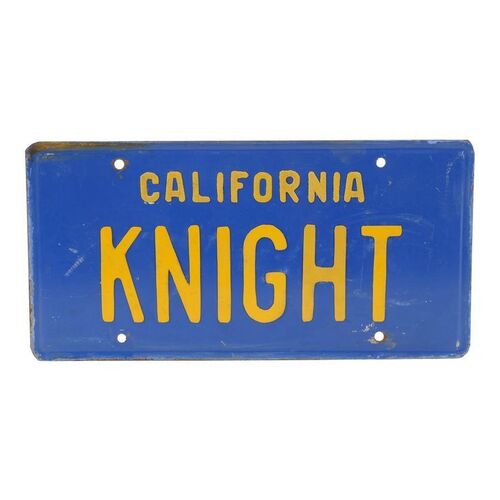 Lot #234: KNIGHT RIDER (T.V. SERIES, 1982 - 1986) - KITT Licence Plate