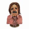 Lot #247: LEATHERFACE: THE TEXAS CHAINSAW MASSACRE III (1990) - Leatherface (R.A. Mihailoff) Mask Display