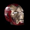 Lot #253: IRON MAN 3 (2013) - Light-up Iron Man (Robert Downey Jr.) Mark 42 Helmet with Replica Chest and Shoulder Armour