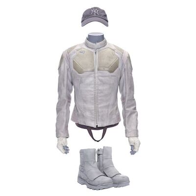 Lot #276: OBLIVION (2013) - Jack's (Tom Cruise) Poster-matched Leather Technician's Jacket and Costume Components
