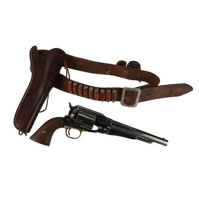 Lot #281: PALE RIDER (1985) - The Preacher's (Clint Eastwood) Hero Remington Revolver, Rig and Spare Cylinder