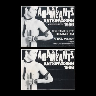 Lot #452: ADAM AND THE ANTS - Two Ants Invasion 1980 UK Tour Concert Posters