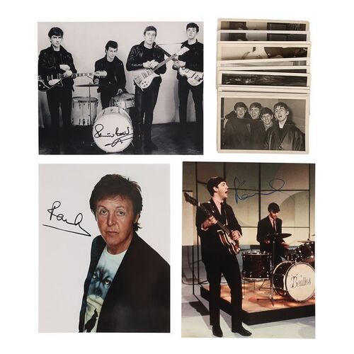 Lot #469: BEATLES, THE - Set of Unpublished and Autographed Photos