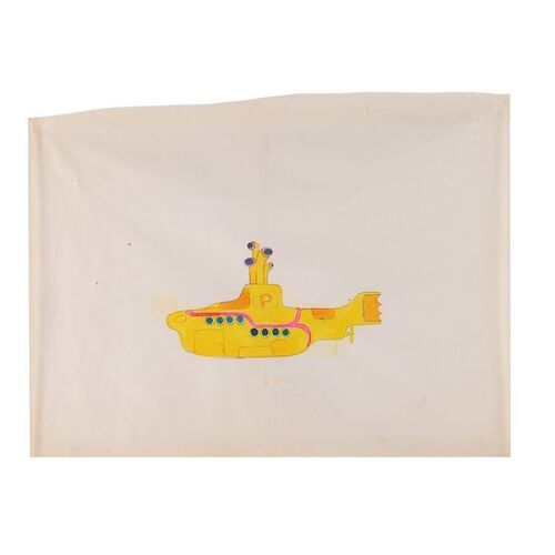 Lot #482: YELLOW SUBMARINE (1968) - Jon Cramer Hand-painted Early Draft Yellow Submarine Exterior Design
