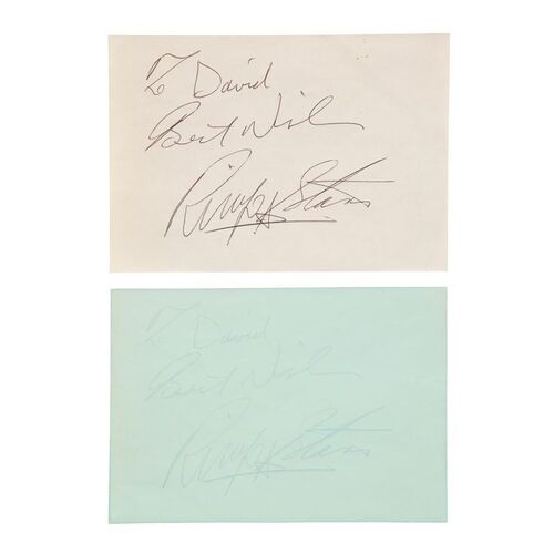 Lot #488: RINGO STARR - Ringo Starr-autographed Page