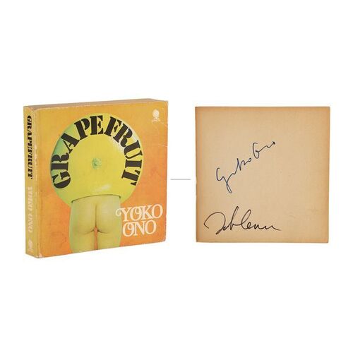 Lot #495: JOHN LENNON AND YOKO ONO - John Lennon and Yoko Ono Autographed Grapefruit Book