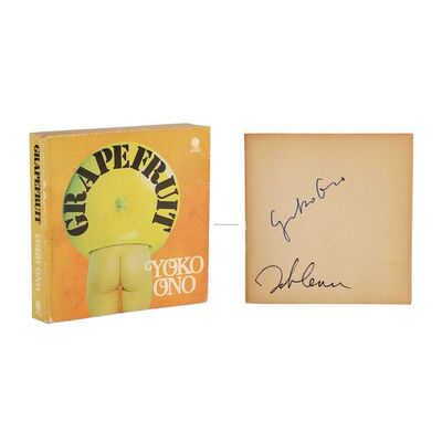 Lot #495: JOHN LENNON AND YOKO ONO - John Lennon and Yoko Ono Autographed Grapefruit Book