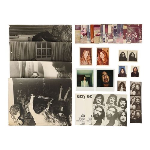 Lot #498: BLACK SABBATH - David Tangye Collection: Set of Assorted Photographs and Four Promotional Postcards