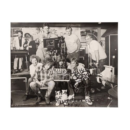 Lot #504: HEARTS OF FIRE (1987) - Bob Dylan and Fiona-autographed Photo