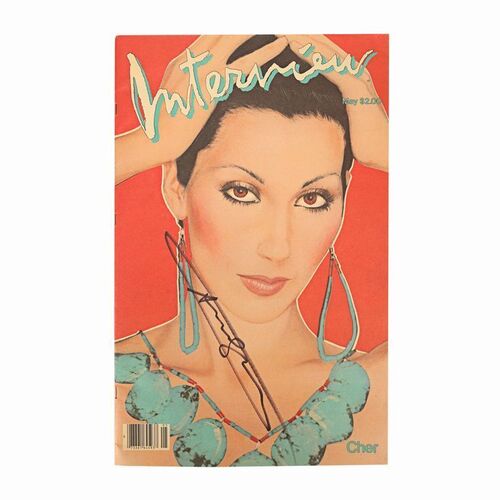 Lot #507: CHER - Andy Warhol-autographed Edition of Interview Magazine Featuring Cher