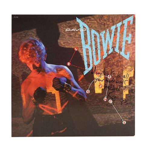 Lot #514: DAVID BOWIE - Autographed Let's Dance Record Cover