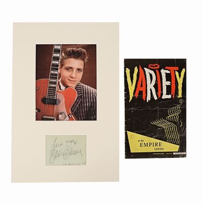 Lot #517: EDDIE COCHRAN - Eddie Cochran Autograph and Empire Leeds Concert Programme