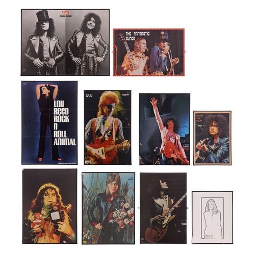 Lot #537: GLAM ROCK - Collection of Ten Assorted Posters